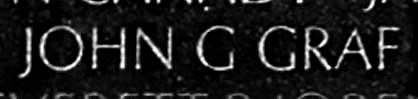 Graf's name inscribed on the Wall